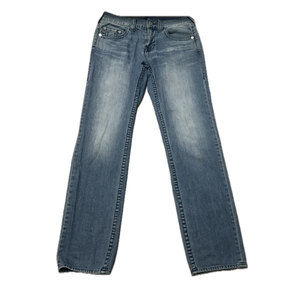 True Religion Men's Light Blue Straight Jeans